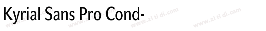 Kyrial Sans Pro Cond字体转换